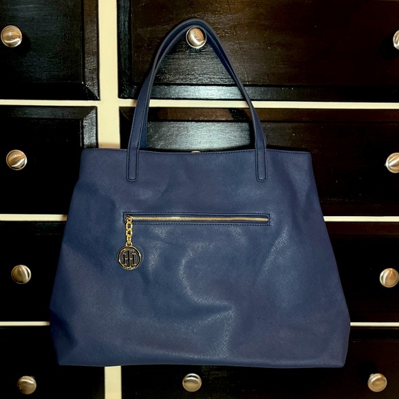 Tommy Hilfiger Saffiano PVC Top Handle Tote Handbag - Picture 1 of 5